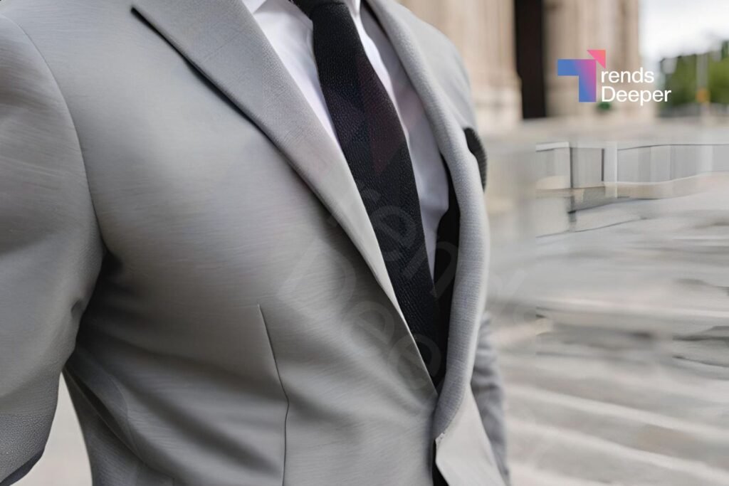 Structured Grey Blazer for Executive business trip